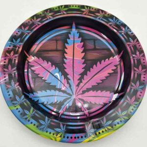 Colourful Leaves Metal Ashtray