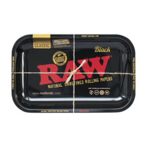 Raw Black Metal Rolling Tray Small (27.5 X 17.5cm)