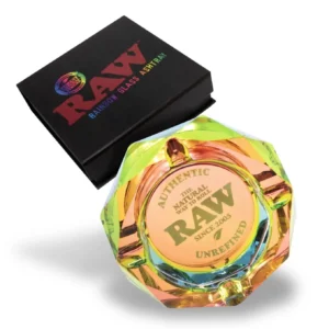 RAW Glass Ashtray Rainbow