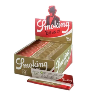 Smoking Long Paper Display | Gold