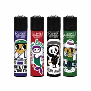Classic Clipper Aansteker | Stiker Skulls (4 stuks)
