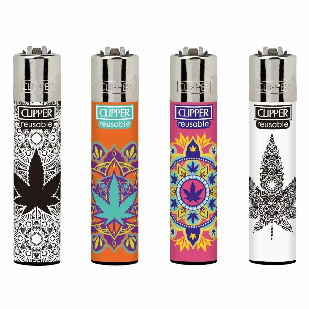 Classic Clipper Aansteker | Weed Mandala #3 (4 stuks)