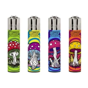 Classic Clipper Aansteker | Magic Mushrooms (4 stuks)