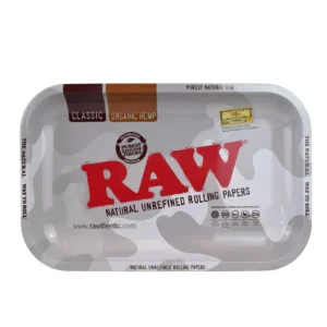 RAW Metal Rolling Tray - Arctic Camouflage (17,5 x 27,5cm)