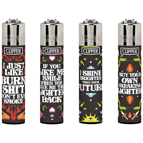 Classic Clipper Aansteker | Fire Words (4 stuks)
