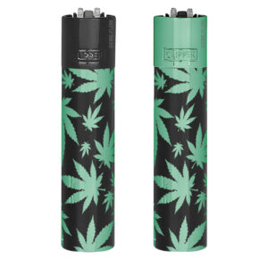 Metalen Clipper Aansteker | Green Leaves