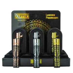 Metalen Clipper Aansteker | Leaves Premium