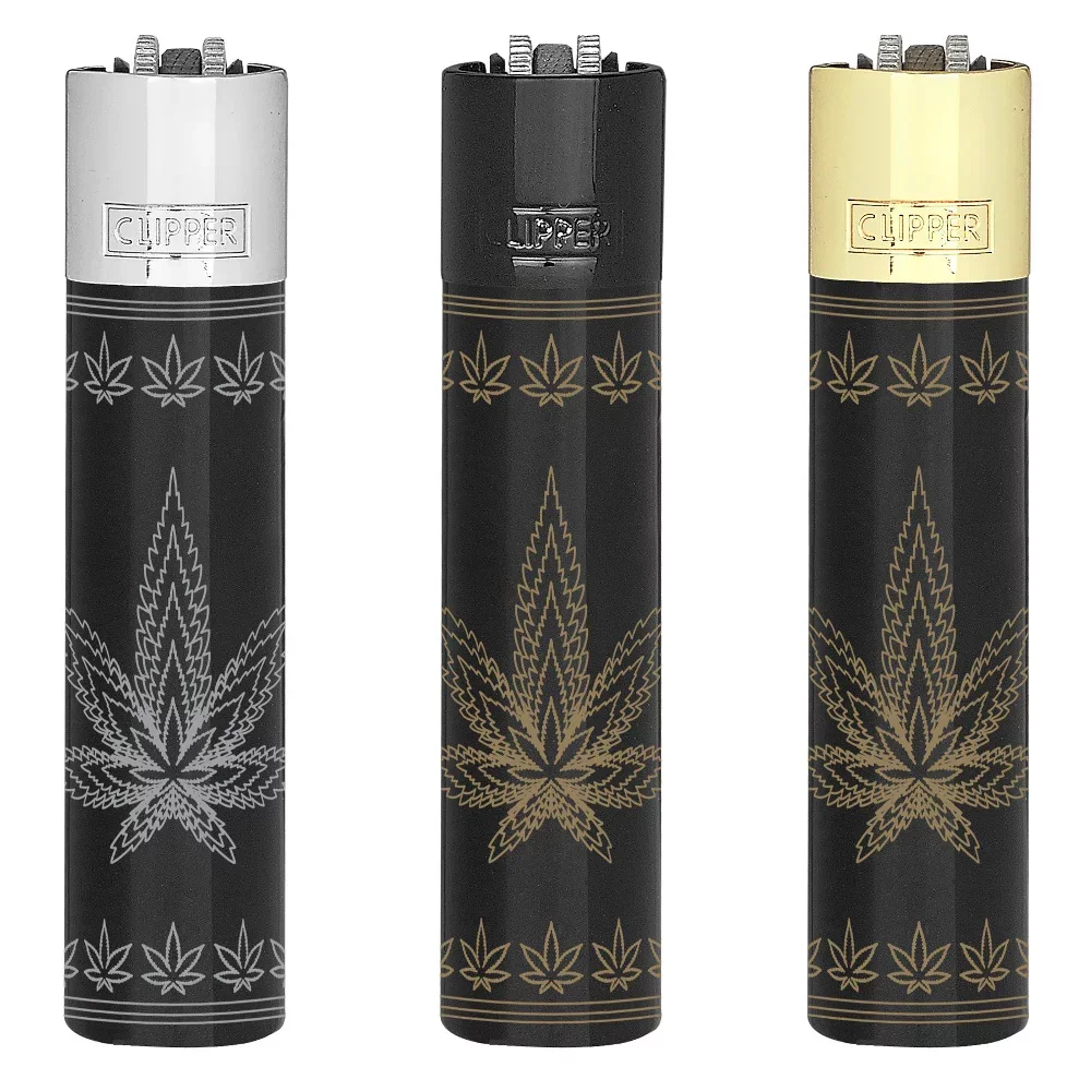 Metalen Clipper Aansteker | Leaves Silhouette