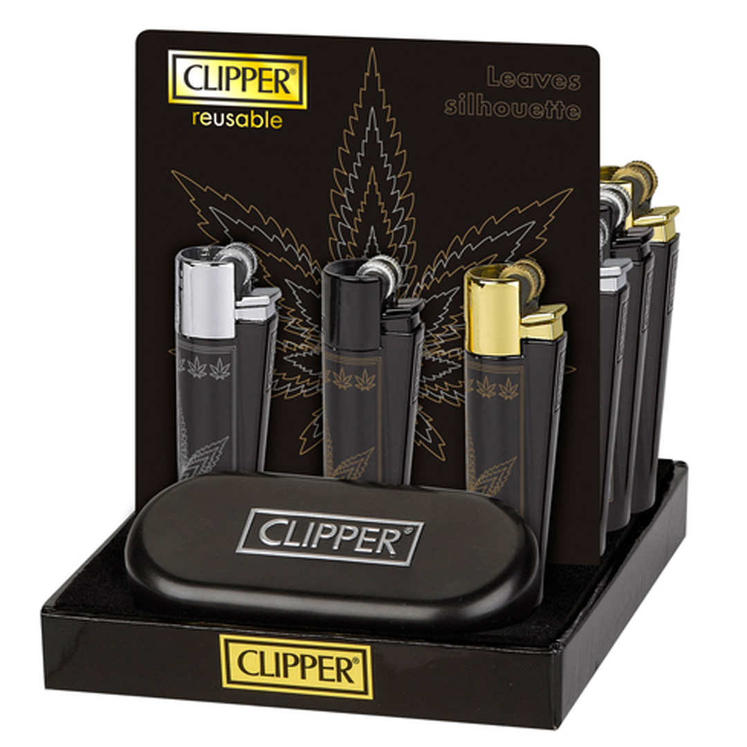 Metalen Clipper Aansteker | Leaves Silhouette - Afbeelding 2