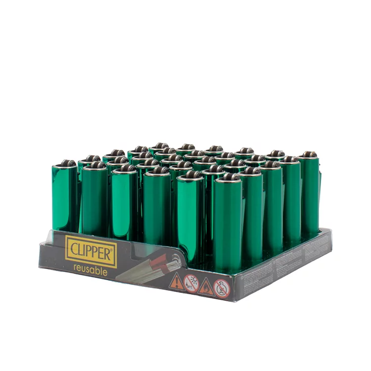 Metalen Micro Cover Clipper Aansteker | Green Mix