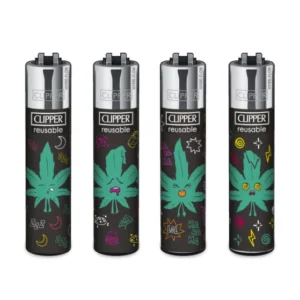 Classic Clipper Aansteker | Micro Happy Weeds #2 (4 stuks)