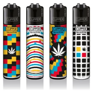 Classic Clipper Aansteker | Optical Weed (4 stuks)