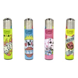 Classic Clipper Aansteker | Poker Games (4 stuks)