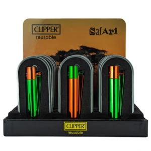 Metalen Clipper Aansteker | Safari