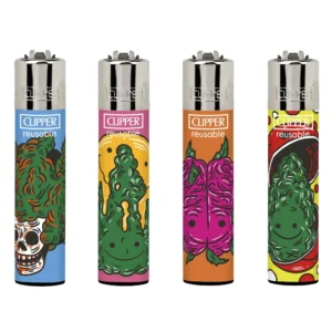 Classic Clipper Aansteker | Strange Weed (4 stuks)