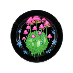 Metal Tin Ashtray - Mushrooms