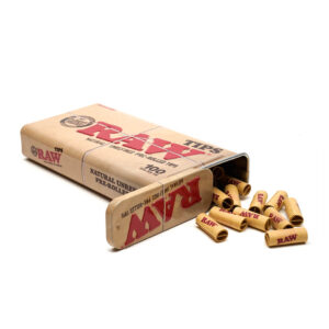 RAW Pre-rolled Tips In Metal Tin (100pcs)