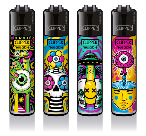 Classic Clipper Aansteker | Trippy #2 (4 stuks)