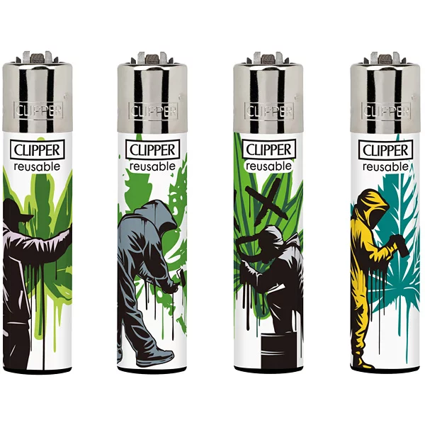 Classic Clipper Aansteker | Urban Weed #3 (4 stuks)