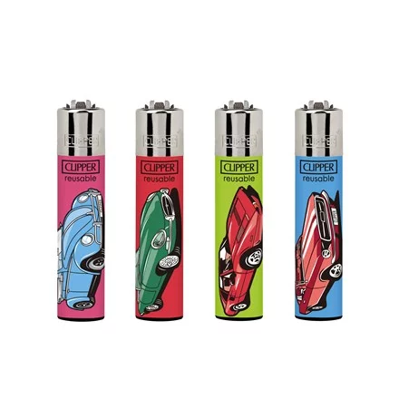 Classic Clipper Aansteker | Vintage Cars (4 stuks)