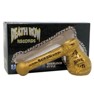 Death Row Records | Full Metallic Etched Sherlock Style Hand Pipe