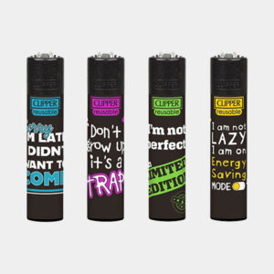 Classic Clipper Aansteker | Funny Sayings #2 (4 stuks)