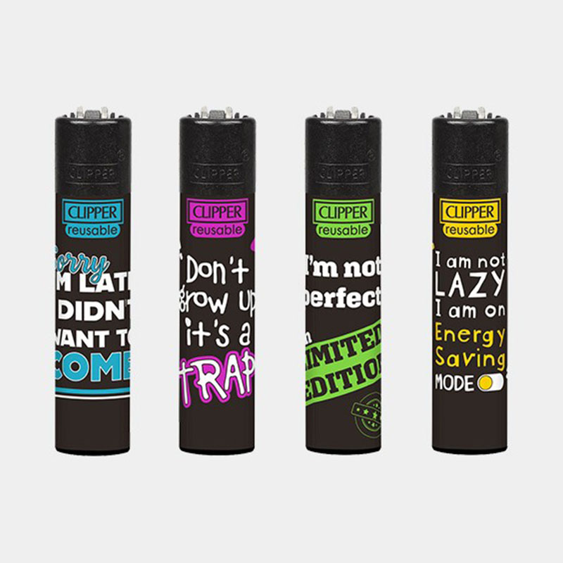 Classic Clipper Aansteker | Funny Sayings #2 (4 stuks)