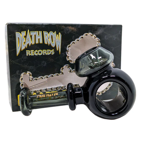 Death Row Records | 4″ Ring Hand Pipe (Smoke)