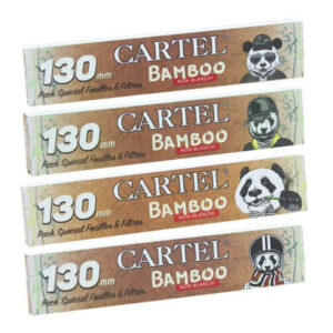 CARTEL | XL 130mm Rolling Papers Unbleached Bamboo + Tips