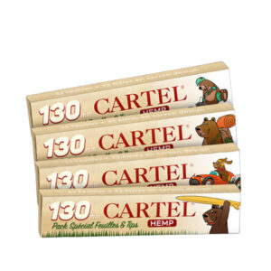 CARTEL | XL 130mm Rolling Papers Unbleached Hemp + Tips