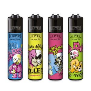 Classic Clipper Aansteker | Bear Skulls (4 stuks)
