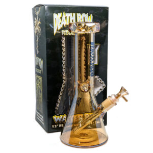 Death Row Records | 12″ Electro Plated Beaker Water Pipe (Gold)