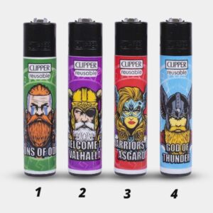 Classic Clipper Aansteker | Kings of Valhala (4 stuks)
