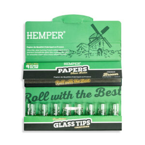 Hemper | King Size Natural Brown Paper Booklet + 10mm Glass Tips
