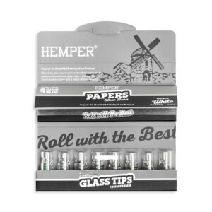 Hemper | King Size Classic White Paper Booklet + 10mm Glass Tips