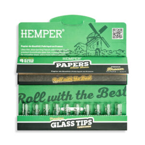 Hemper | King Size Natural Brown Paper Booklet + 7mm Glass Tips