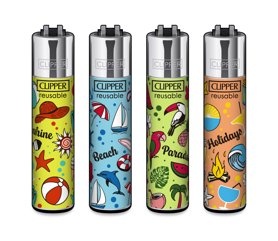 Classic Clipper Aansteker | Summer Pattern (4 stuks)